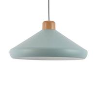 HOGNYAU European Style Modern Pendant Lamp, Restaurant Macaron Color Decorative Chandelier Fixture, Brushed Nickel Kitchen Island Hanging Lamp, E26 Screw Vintage Wood Metal Lampshade, Cafe Droplight