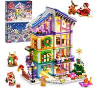 HOGOKIDS Advent Calendar 2026 Girls House Mini Building Toy with LED Light | 24 Days Christmas Countdown Friends House for Girls & Boys Ages 8+, 1572 PCS Pretend Play Set with Santa, Gift for Christmas