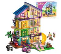 HOGOKIDS Friends Girls House Building Set with LED Light - Friend Villa Playset with Garden, Pretend Play House Building Toy with Accessories, Christmas Birthday Gift for Girls Boys Kids Ages 8-14+
