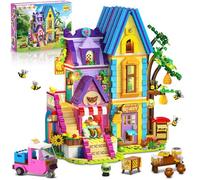 HOGOKIDS Girls Friends Baking House Building Toy with LED Light for Kids