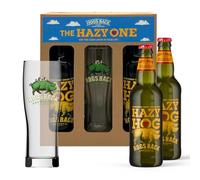 HOGS BACK BREWERY Bottle Cider Gift Set with Glass | Hazy Hog Cider | 5% | 2 x 500ml bottles and 1 pint glass |