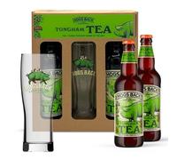 HOGS BACK BREWERY TEA Bottled Beer Gift Set with Beer Glass | Our Classic Traditional English Ale | 4.2% | 2 x 500ml bottles and 1 pint glass | Perfect Birthday Present or Gift