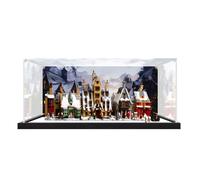 Hogsmeade Village Acrylic Display Case for Lego 76457, Clear Dustproof Storage Box (Model Not Included) (Background Build + Mirror)
