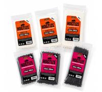 HOGTIZE Black & White Cable Ties 600 Pack (3.6mm x 300mm | 2.5mm x 200mm | 2.5mm x 100mm) PA66 Nylon Zip Ties, Self-Locking Cable Ties (600, Black & White, 30/20/10 cm)