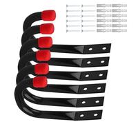 hogtnd 12 Piece Garage Organiser Hooks Set, Large Size for Hanging Ladders and Bikes, Includes Mounting Hardware, Padded EVA Storage Hooks
