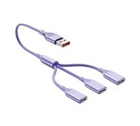 hogtnd 3 Port USB2.0 Splitter Type C Charging Station for Laptop Desktop Mobile Devices Data Transfer Pocket Sized Design Charging Adapter for Laptop