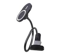 hogtnd 360 Rotating Phone Stand with Flexible Gooseneck Arm Secure Clip Base for Car Home Use Flexible Phone Holder for Desk