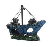 hogtnd Aquariums Creative Warships Wrecks Multifunctional Ornament Shipwrecks Decorations for Aquariums Cave Accessories Aquariums Sunken Pirate Ship