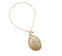 hogtnd Beautiful Shell Layering Chain Necklace Beachy Bold Design Clavicle Chain Perfect for Outfits Sea Layering Necklace, Einheitsgröße, As described, As described