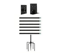 hogtnd Bird Feeding Auxiliary Post for the Garden, 79 Inches, Made of Strong Iron, with Multi-Level Height Adjustment and Easy Stake Mounting of Bird Feeding Equipment