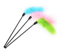 hogtnd Cats Funny Stick Toy, Colourful Turkey Feathers with Dangling Bell, Cat Gift, Catcher, Eerciser, Kittens, Playing Kittens, Funny Car Stickers