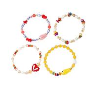 hogtnd Colorful Glass Fish Charm with Lovely Heart Beads, Multi