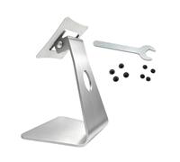 hogtnd Desktop Monitor Mount, Silver | Freestanding Metal Stand, 75 / 100mm Pattern Fit, Screen Position Control, Workstation