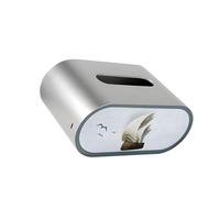 hogtnd Elegant Artistic Napkin Storage Box LED with Night Light Countertop Tissue Holder Smooth Pulling Countertop Holder Stand