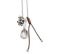 hogtnd Elegant Comb Pendant on Chain for Ladies Craft of Metal Fade Resistant Ideal for Blouses and Social Event Dating Necklace
