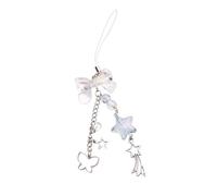 hogtnd Fashion Phone Pendant with Bowknot Strawberry Decorative Pendant Star Bag Charm Heart Cell Phone Jewelry for Fashion Outfits Cute, Einheitsgröße, As described, As described