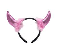 hogtnd Halloween Horns Headband Glitter Devils, light cloth pow, K