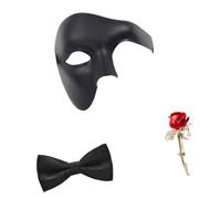 hogtnd Halloween Party Face Cover Bundle Featuring Curved Design, Black