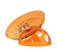 hogtnd Hamster Practice Wheel with Flying Saucers and Hiding Places, Quiet Turning Hamster Balance Wheel for Small Pets, Quiet Exercise with Flying Saucers