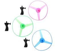 hogtnd LED Flashing Pull String Flying Saucer Propeller Toy Disc Helicopter New Led Pull String Saucers Light Up Toys Light Up Helicopters
