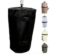 hogtnd Multi-purpose filter cover for swimming pools, 28.3 x 50 inches, with adjustable fasteners for various pool styles, waterproof filter cover