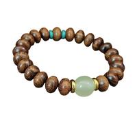 hogtnd Natural Texture Wood Bead Abacus Adjustable Comfortable Unisex Wooden Bead Traditional Wooden