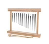 hogtnd Natural Wood Sensory Chimes Toy 12-Tone Auditory Visual Inducement for Infant Toddler Early Learning Development Baby Music Set