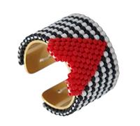 hogtnd Nonconformist Sequined Heart Shaped Plan, Ancient Beads, Rustproof, Durable Everyday Jewellery, Rural Craft Jewelry, As described