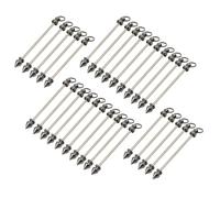 hogtnd Pack of 30 Metal Rod Pendants with Eyelet Pins, Beads Metal Rod Pendants, Versatile Bead Accessories for Jewellery Designers, Bead Accessories, one size, As described