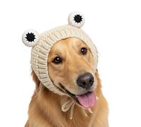 hogtnd Pet Holiday Knitted Hat Flexible Thicken Fabric Comfort for Indoor Gatherings and Cold Weather Walks Christmas Party