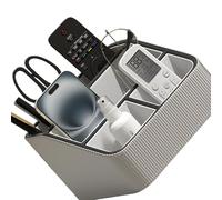 hogtnd Practical Gift Remote Control Tray with Multi Section Layout to Keep Neat on Bedside or Stylish PU Leather Remote Holder and Desk Organizers with Multiple Slots for Remotes Pens Mobile Phones