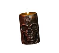 hogtnd Realistic Halloween Skull Lamp with Multicolored LED Lights, A