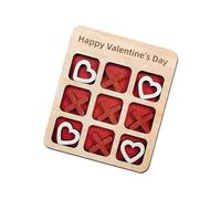 hogtnd Romantics Valentines Wooden Board Game for Valentine's Day Date Night Couples Gift Portable Entertainment Natural Wood Outdoor