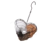 hogtnd Seasonal Wildlife Nest, Iron Heart Bird Nest for Garden Crafts, Refillable Nesting Heart, Bird Habitats, Shelter, Handmade Iron House