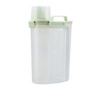 hogtnd Transparency Pet Food Storage Box with Measuring Cup and Secure Handles Great for Travel and Home Indoor Use Pet Food Storage Box