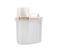 hogtnd Transparency Pet Food Storage Box with Measuring Cup and Secure Handles Great for Travel and Home Indoor Use Pet Food Storage Box