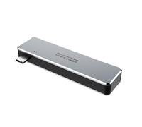 hogtnd USB C Adapter Featuring Tiny Storage Card Reader 3 Port Port for Laptop Fast Data Transfer Aluminum Alloy Design Portable Adapter