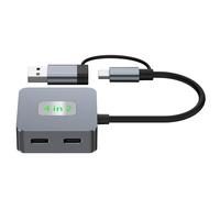 hogtnd USB C Hubs Adapter 2 USB3.0 + 2 Type Port Charging and Data Sharing Splitter for Laptop Phone Tablets USB Hubs Adapter