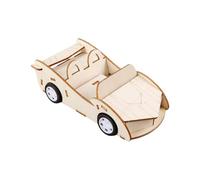 hogtnd Wood Toy Motorized Racing Car Set for Kids Fun STEM Engineering Project Assembly Toy Creative Wooden Vehicle