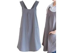 Hogvinnatil Crossed Apron, Crossed Aprons for Women with Pockets - Multifunctional Crossed Painting Apron | Outdoor Garden Apron with Pockets for Women, Comfortable Baking Aprons, gray, Siehe