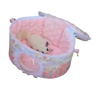 Hogvinnatil Hamster Transport Box, Portable Small Animal Transport Box for On the Go, Adjustable Shoulder Strap, Scratch-Resistant Cage for Chinchillas, Rabbits and Small Animals on the Go