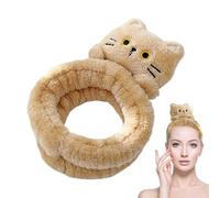 Hogvinnatil Headbands for Skin Care, Skin Care Headband, Face Wash Spa Headband, Cat Makeup Headband, Plush Soft Hair Bands, Animal Skin Care Headband for Girls and Women