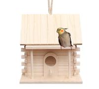 Hogvinnatil Wooden Bird House, Wooden Bird House - Hangable Birdhouse for Garden - Outside the Breeding Box for Tree Trunk Garden, Decorative Bird House