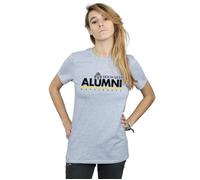 Hogwarts Alumni Hufflepuff Cotton Boyfriend T-Shirt Harry Potter Grey S