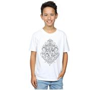 Hogwarts Draco Dormiens Crest T-Shirt Harry Potter White 12-13 Years