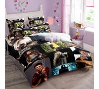 Hogwarts School Magic Duvet Cover Set Soft Lightweight Microfiber 3 Piece Harry Bedding Set Potte with 2 Pillowcase Kids Quilt Cover Closure Single 135 x 200 cm