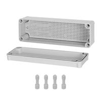 HoHaing Junction Box，9.8"x 3.1"x 2.8" Outdoor Electrical Box with Mounting Plate, IP67 Dustproof Waterproof ABS Plastic Project Box, DIY Electrical Enclosure Gray (250x 80x 70 mm)