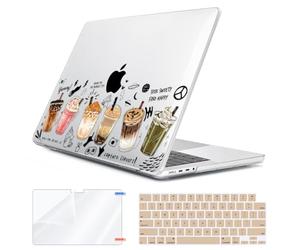 HOHAIYOO Compatible with MacBook Neo Case 13 inch 2026 Release A3404 with A18 Pro Chip, Anti-Crack & Scratch Protective Hard Shell Case & Keyboard Cover & Screen Protector & Webcam Cover, Boba Tea