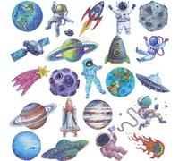 Hohamn 120 Pcs Glitter Galaxy Temporary Tattoos for Boys and Kids, 12 Sheets Space Tattoos for Boys Kids Birthday Party Supplies Ship Gifts