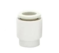 HOHAO 1 PC PP PPF 4mm 6mm 8mm 10 12 14 16mm Pneumatic Push to Connect Fitting Pipe Plug Hose Sealing Connector Hose Sealing Connector(PPF White,16mm)